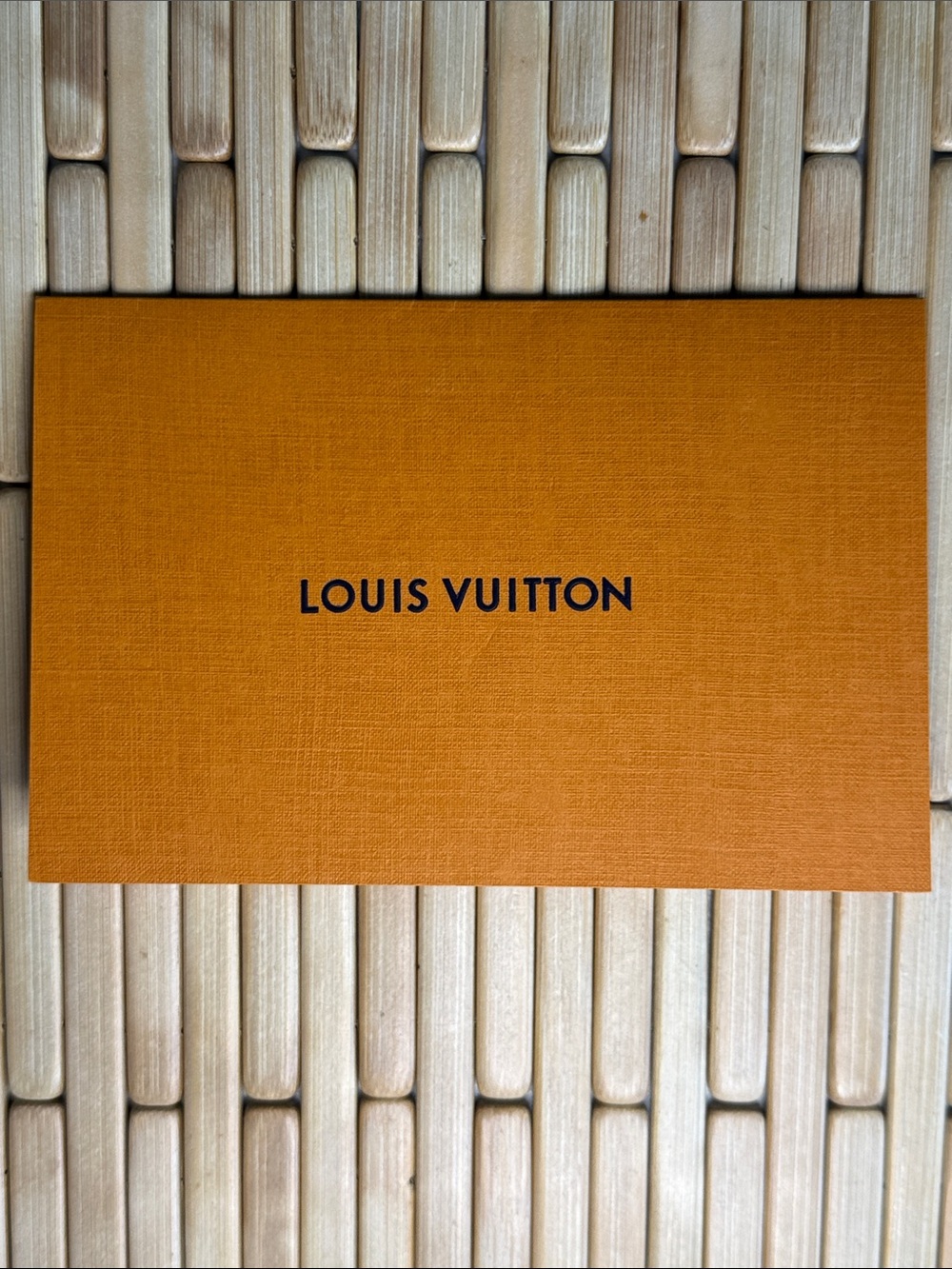 Louis Vuitton Orange gift card envelope